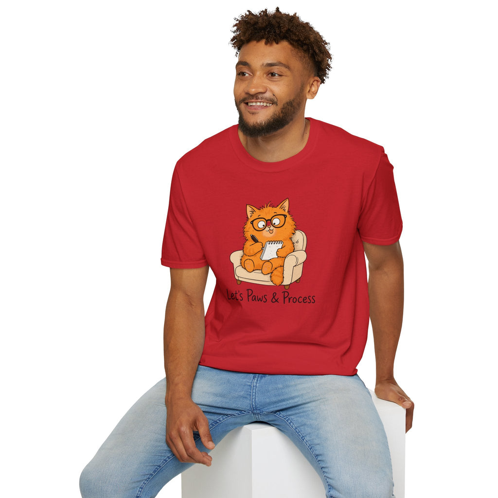 Let's Paws & Process Cat Therapist T-Shirt – TalkTees