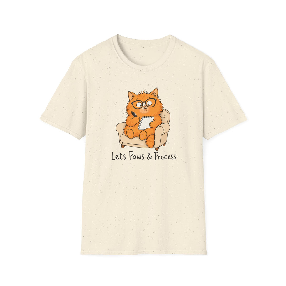 Let's Paws & Process Cat Therapist T-Shirt in Natural – TalkTees