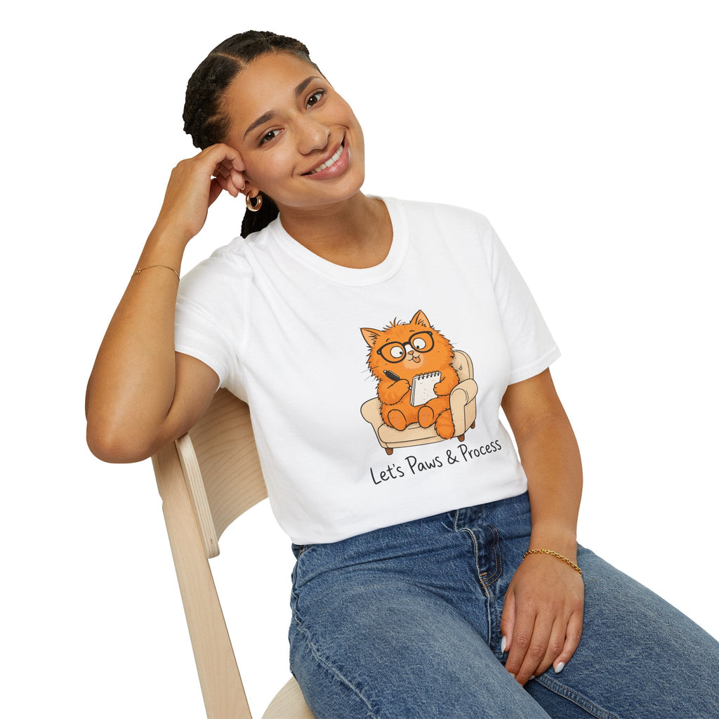 Let's Paws & Process Cat Therapist T-Shirt – TalkTees