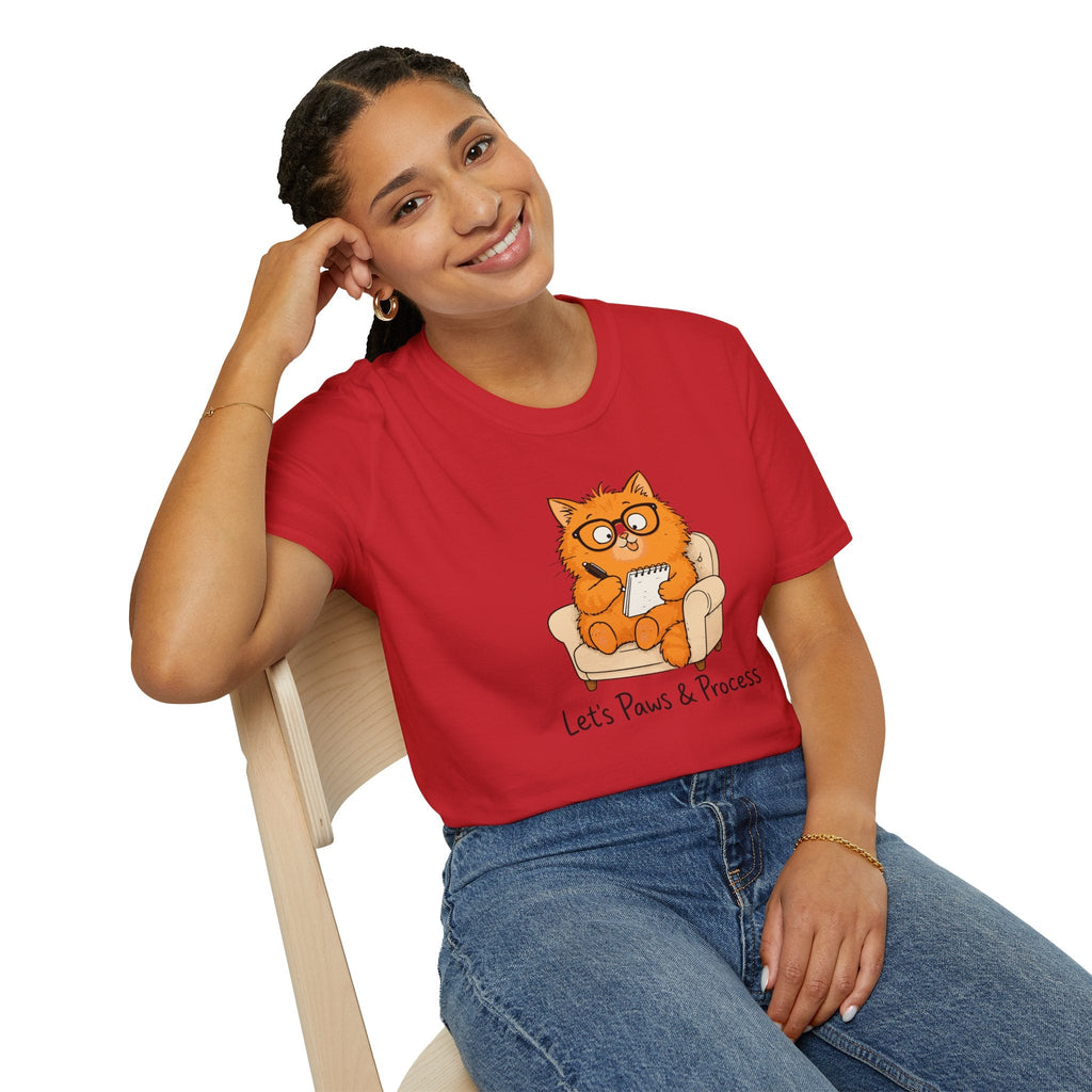 Let's Paws & Process Cat Therapist T-Shirt – TalkTees