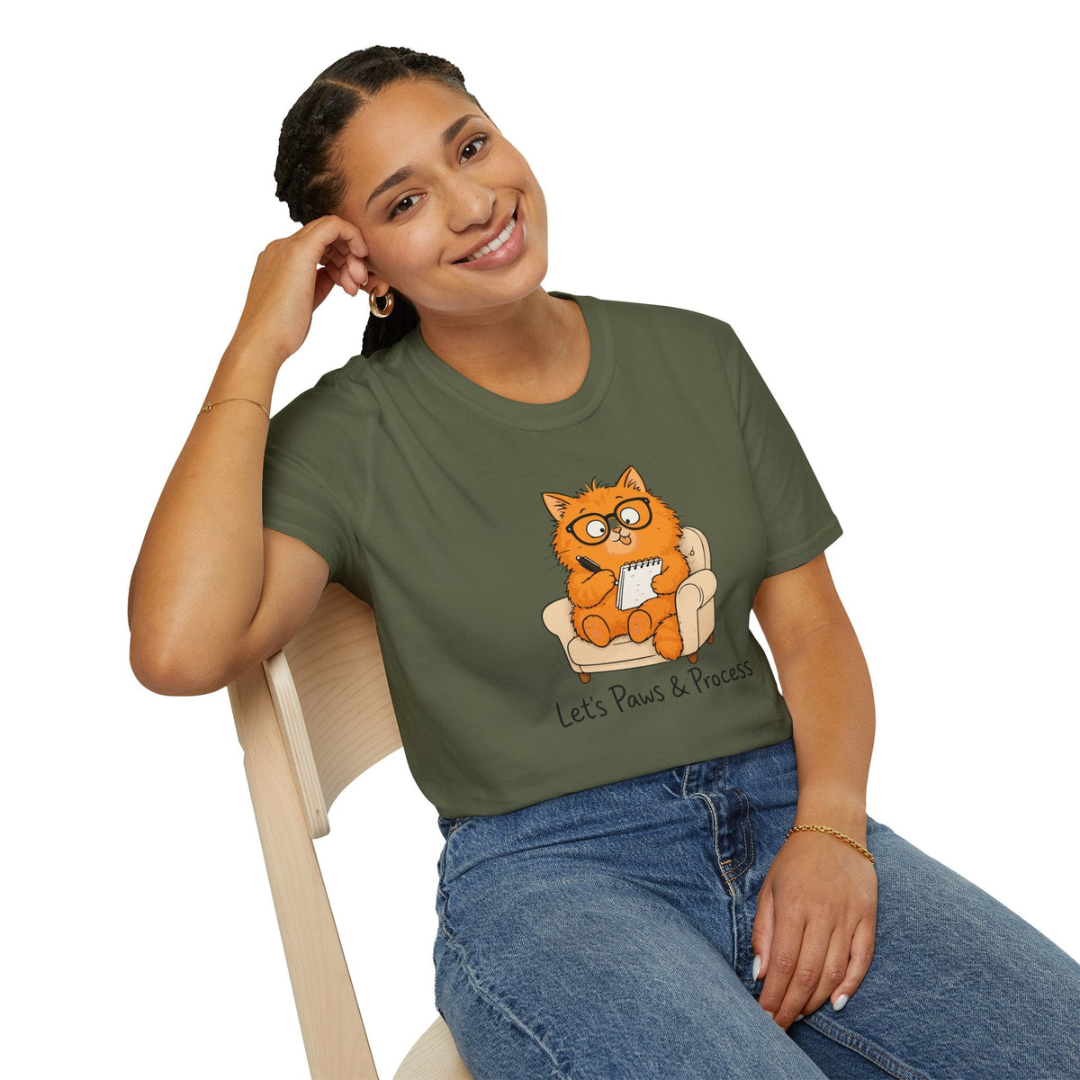 Let's Paws & Process Cat Therapist T-Shirt – TalkTees