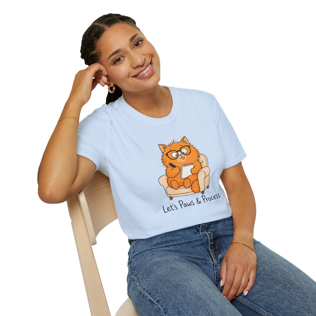 Let's Paws & Process Cat Therapist T-Shirt – TalkTees