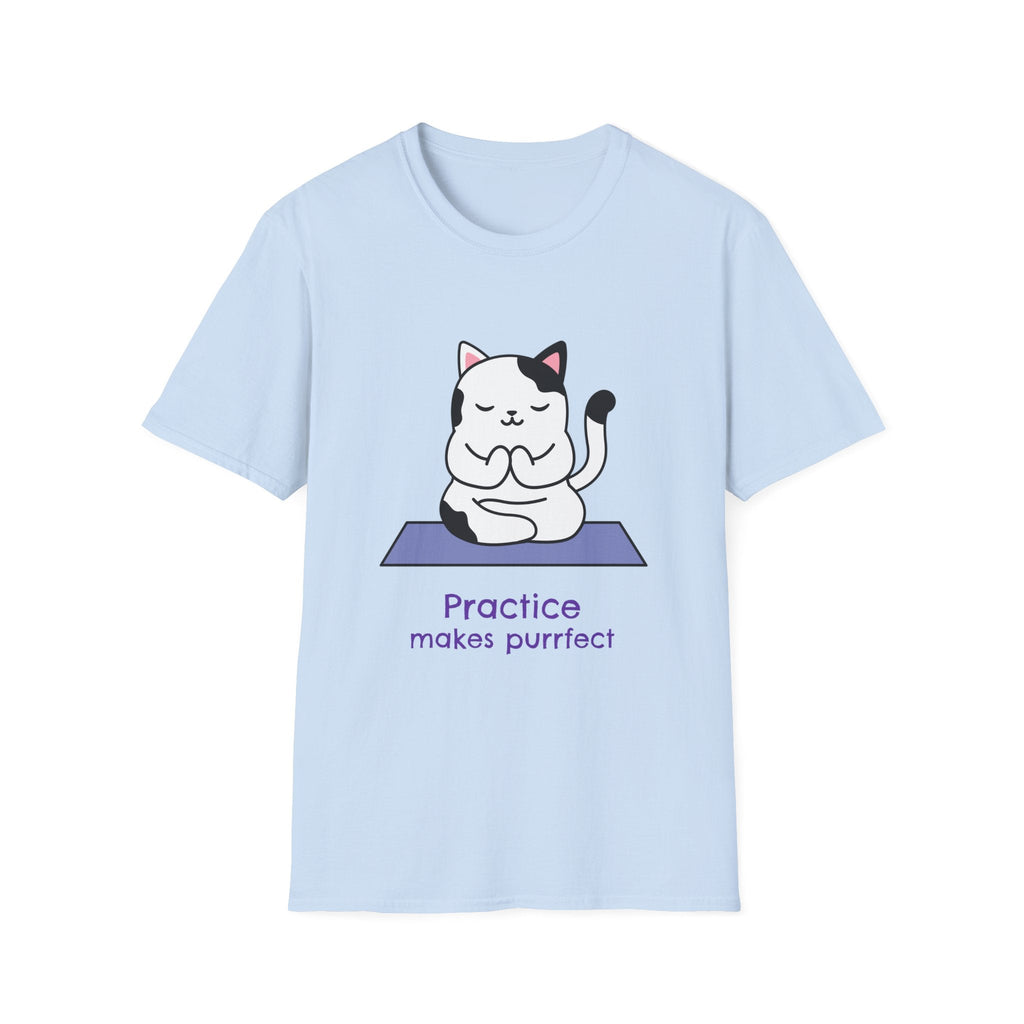 Practice Makes Purrfect Cat Yoga T-Shirt – TalkTees