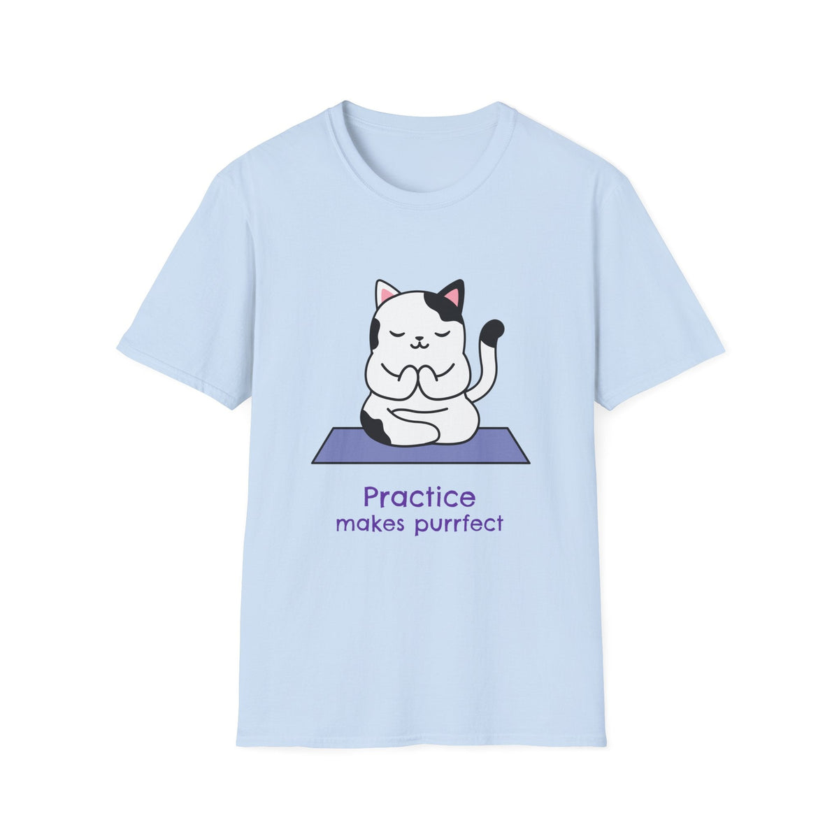 Practice Makes Purrfect Cat Yoga T-Shirt – TalkTees