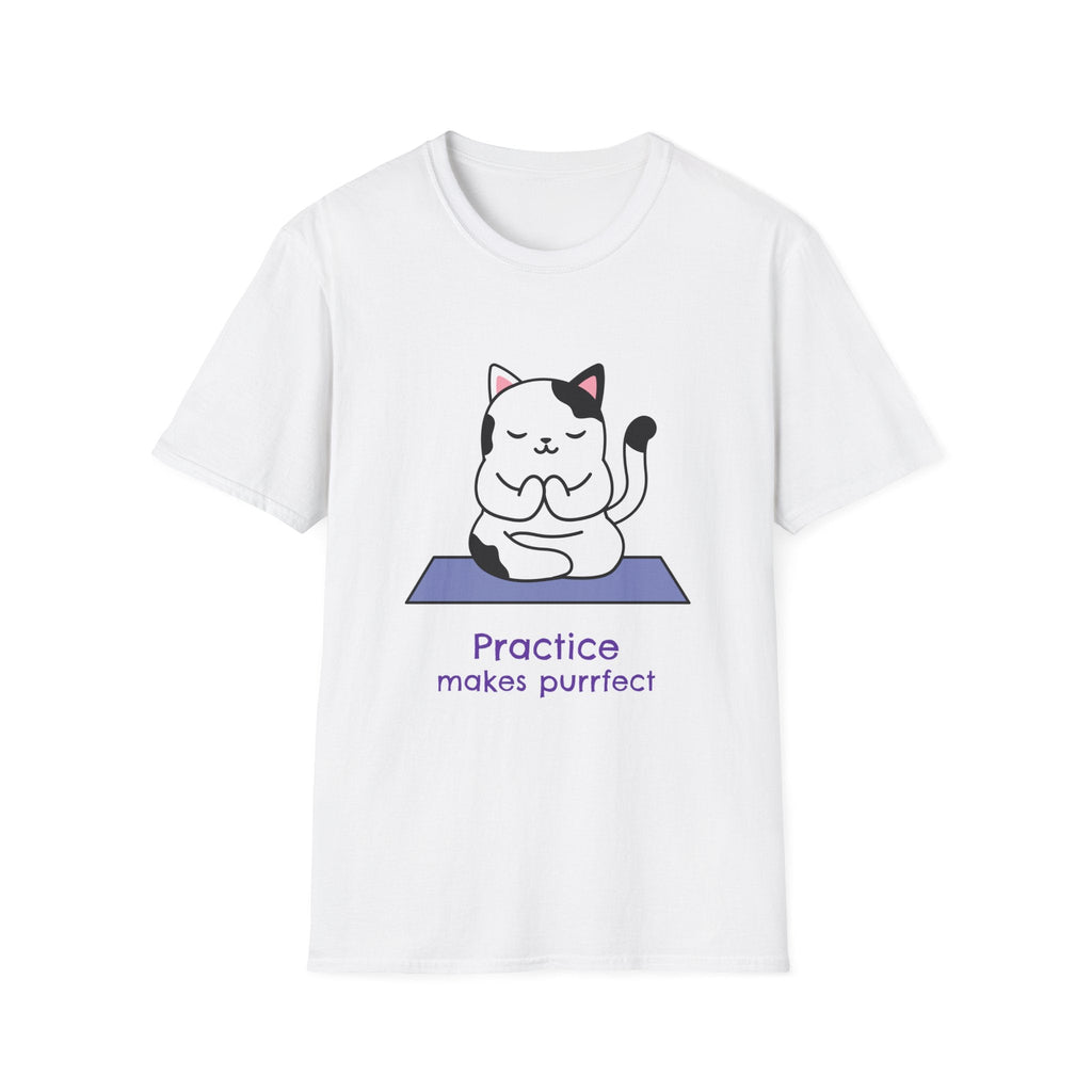 Practice Makes Purrfect Cat Yoga T-Shirt – TalkTees