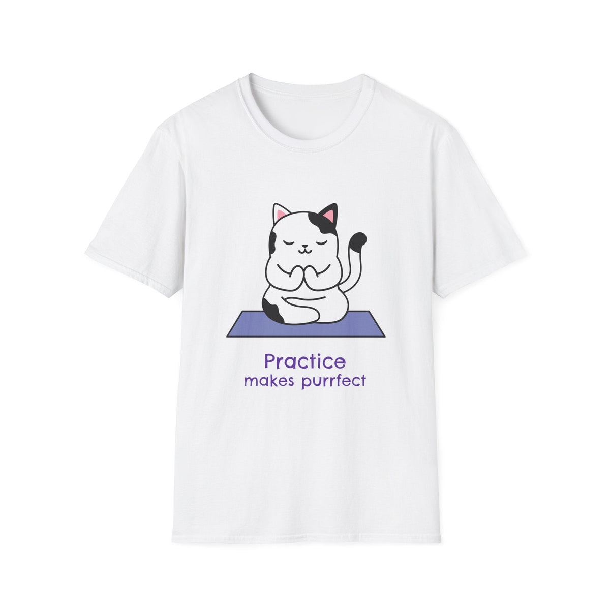 Practice Makes Purrfect Cat Yoga T-Shirt – TalkTees