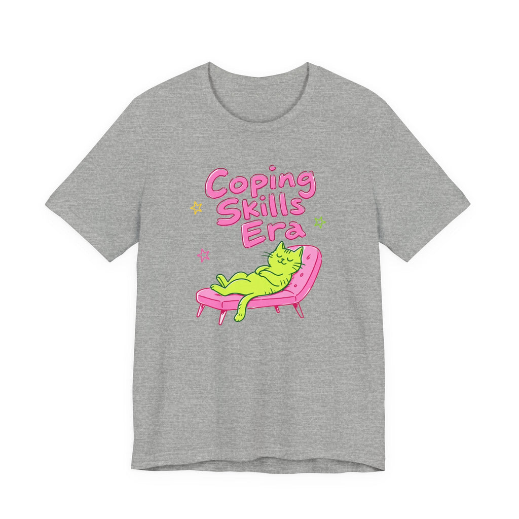 Coping Skills Era Cat T-Shirt in Athletic Heather – TalkTees