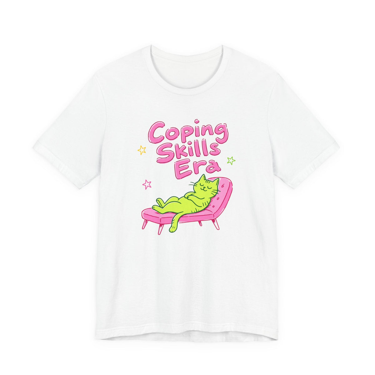 Coping Skills Era Cat T-Shirt in White – TalkTees