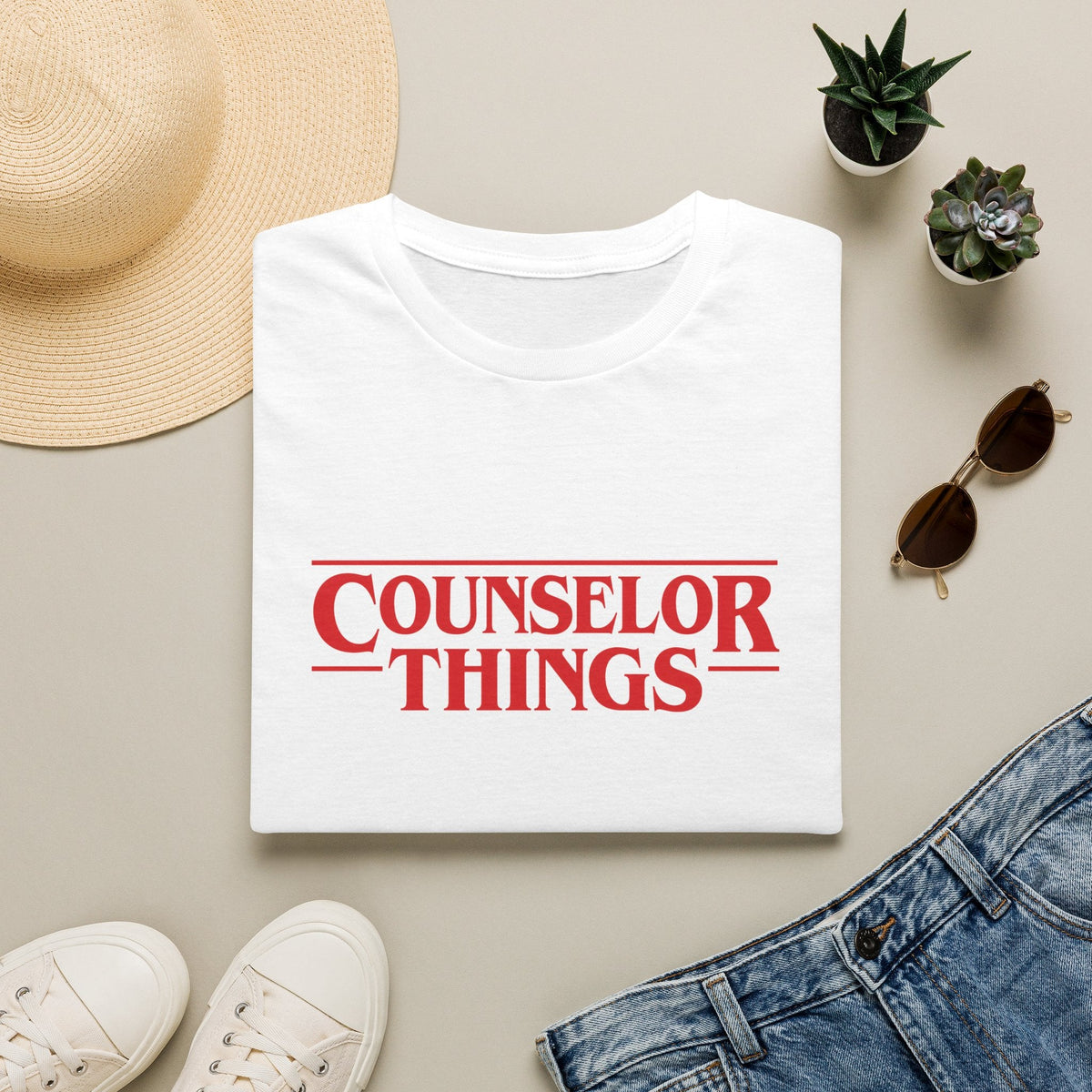 Counselor Things Retro T-Shirt in White – TalkTees