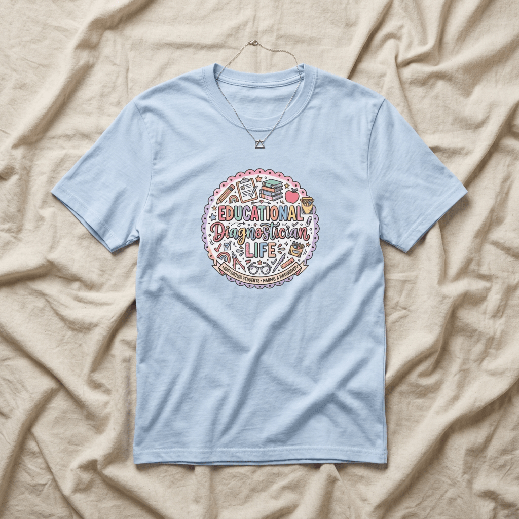 Educational Diagnostician Life T-Shirt in Light Blue – TalkTees