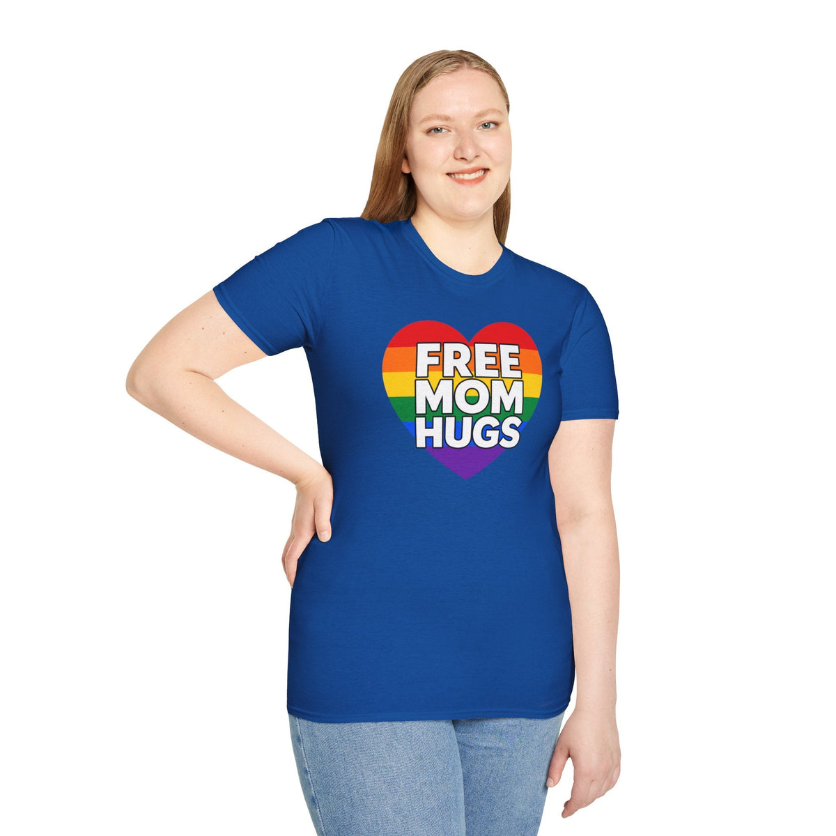 Free Mom Hugs Rainbow Heart T-Shirt – TalkTees