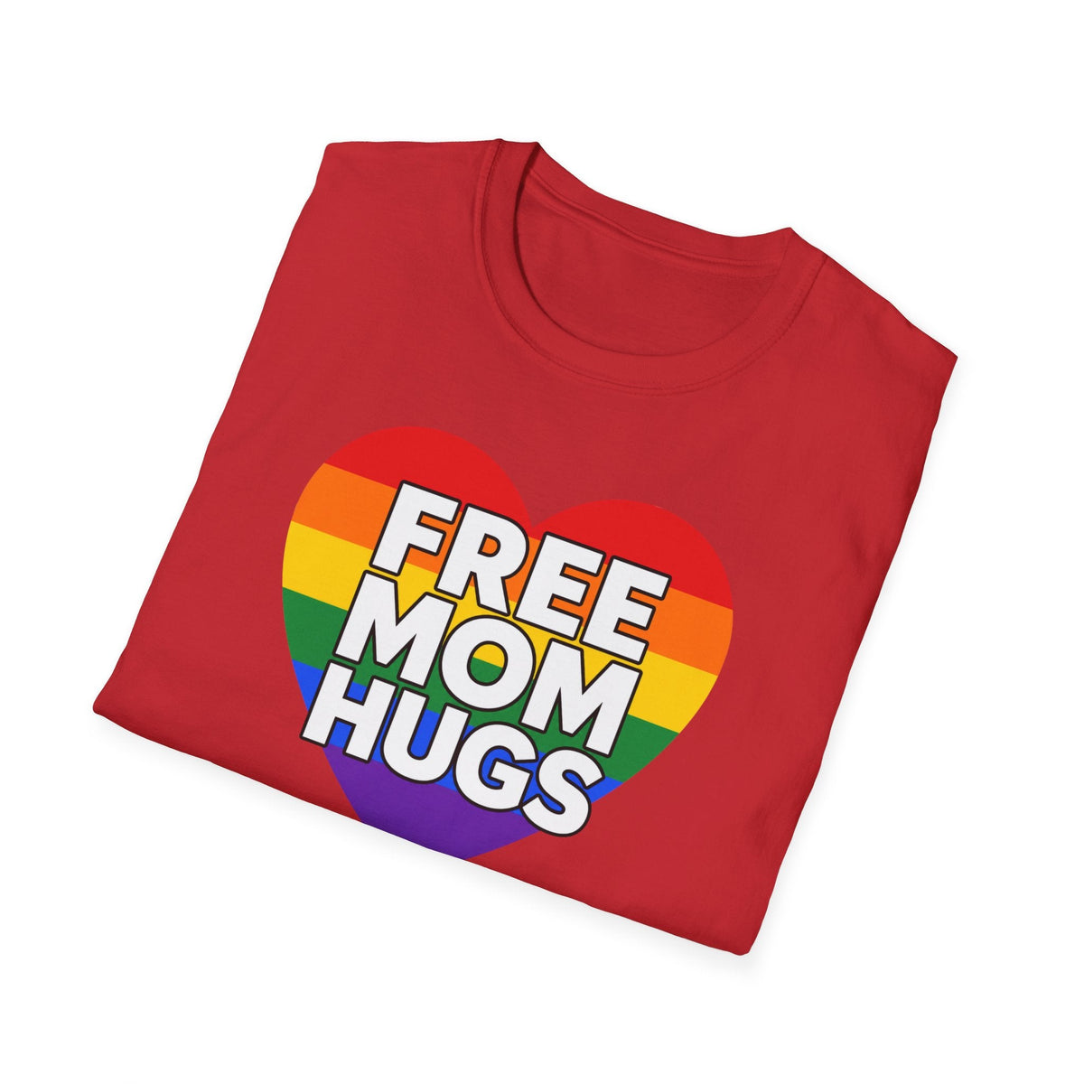 Free Mom Hugs Rainbow Heart T-Shirt – TalkTees