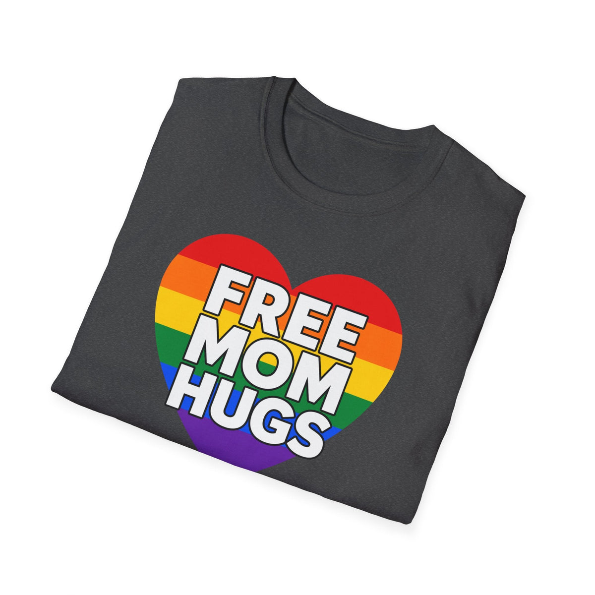 Free Mom Hugs Rainbow Heart T-Shirt – TalkTees