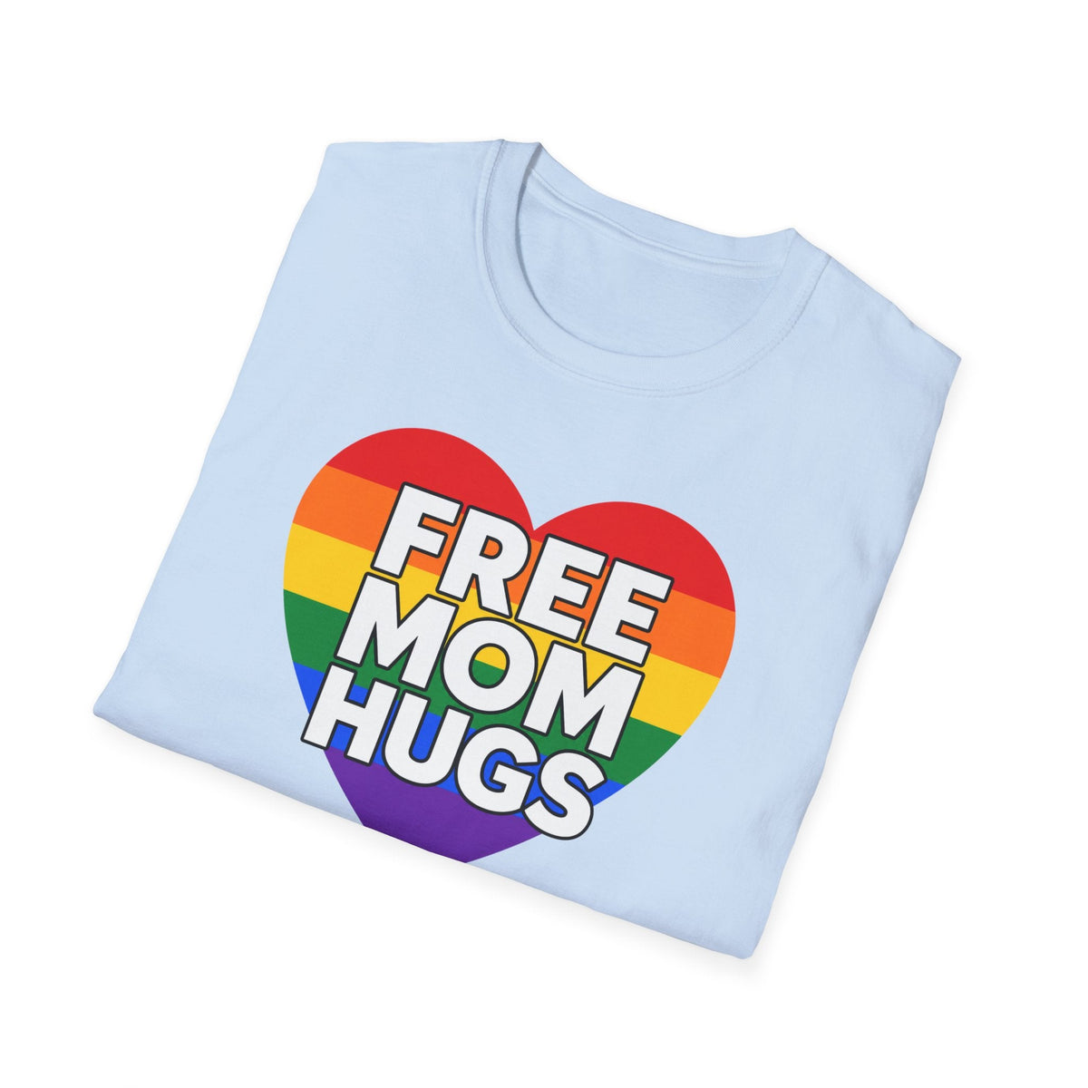 Free Mom Hugs Rainbow Heart T-Shirt – TalkTees