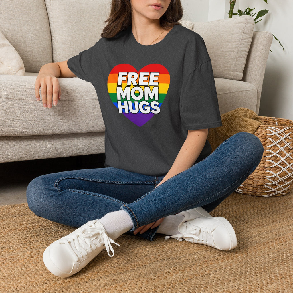 Free Mom Hugs Rainbow Heart T-Shirt – TalkTees