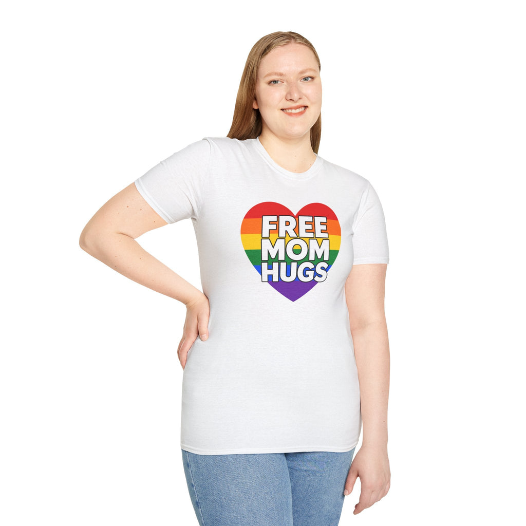 Free Mom Hugs Rainbow Heart T-Shirt – TalkTees