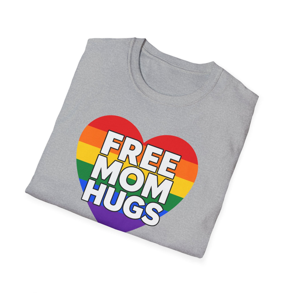 Free Mom Hugs Rainbow Heart T-Shirt – TalkTees