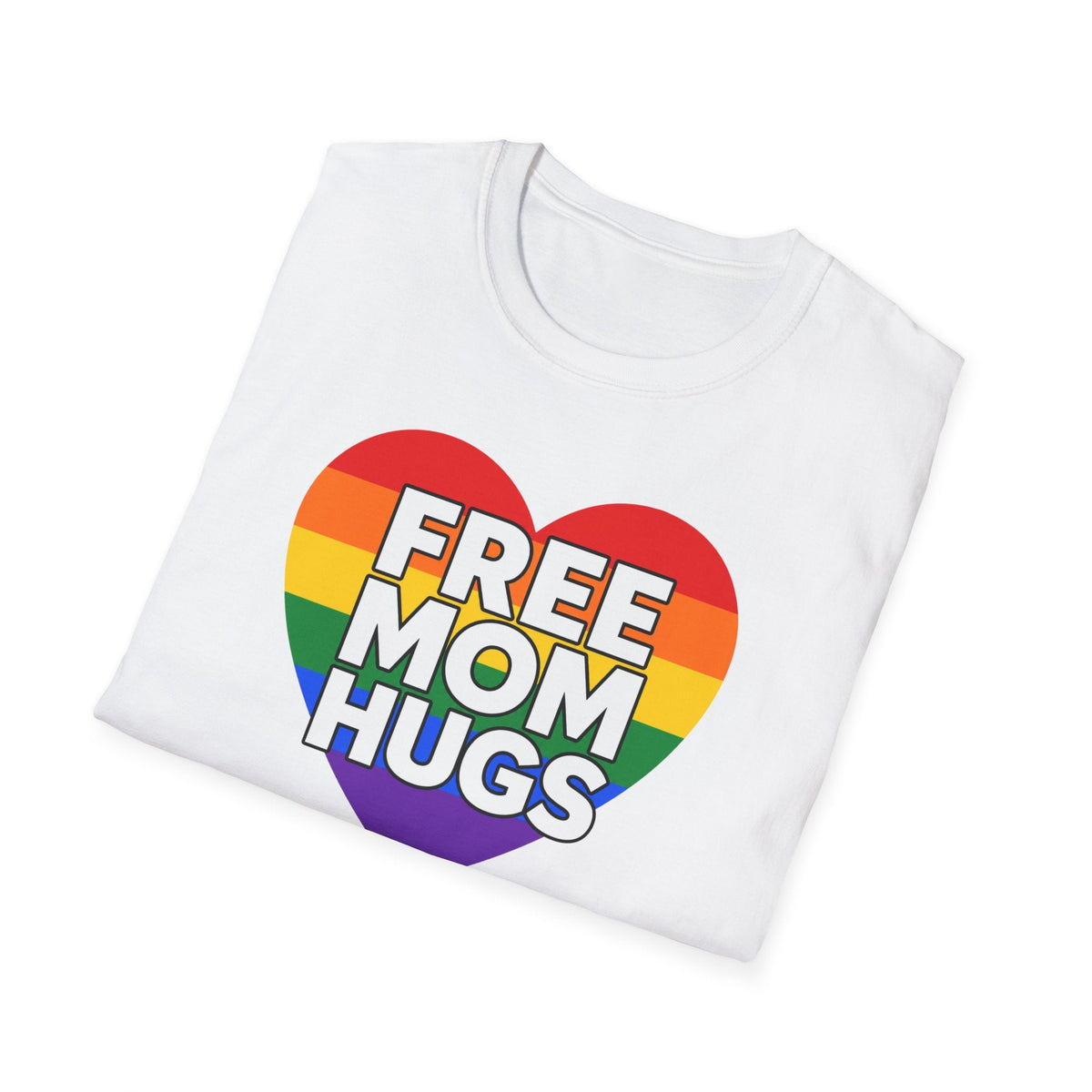 Free Mom Hugs Rainbow Heart T-Shirt – TalkTees