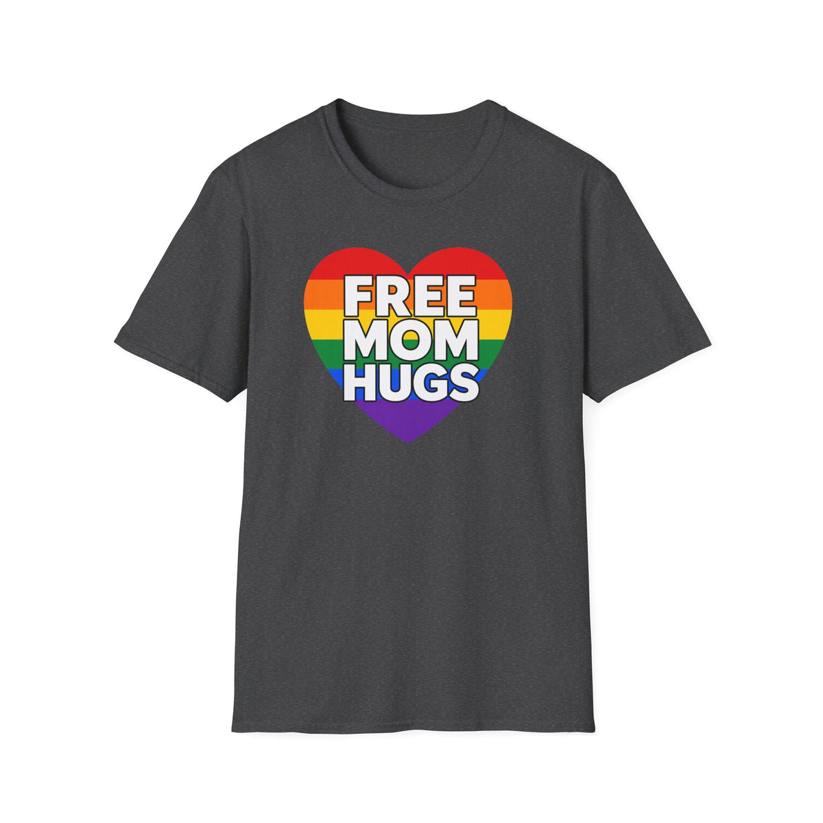 Free Mom Hugs Rainbow Heart T-Shirt – TalkTees