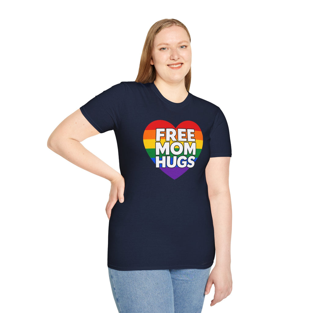 Free Mom Hugs Rainbow Heart T-Shirt – TalkTees