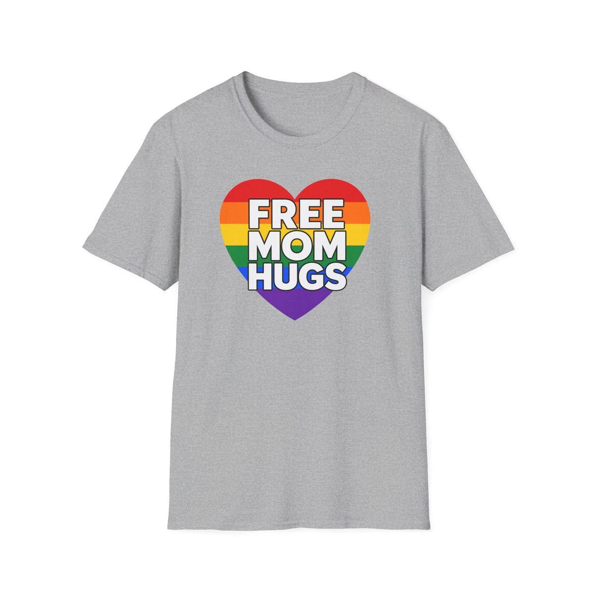 Free Mom Hugs Rainbow Heart T-Shirt – TalkTees