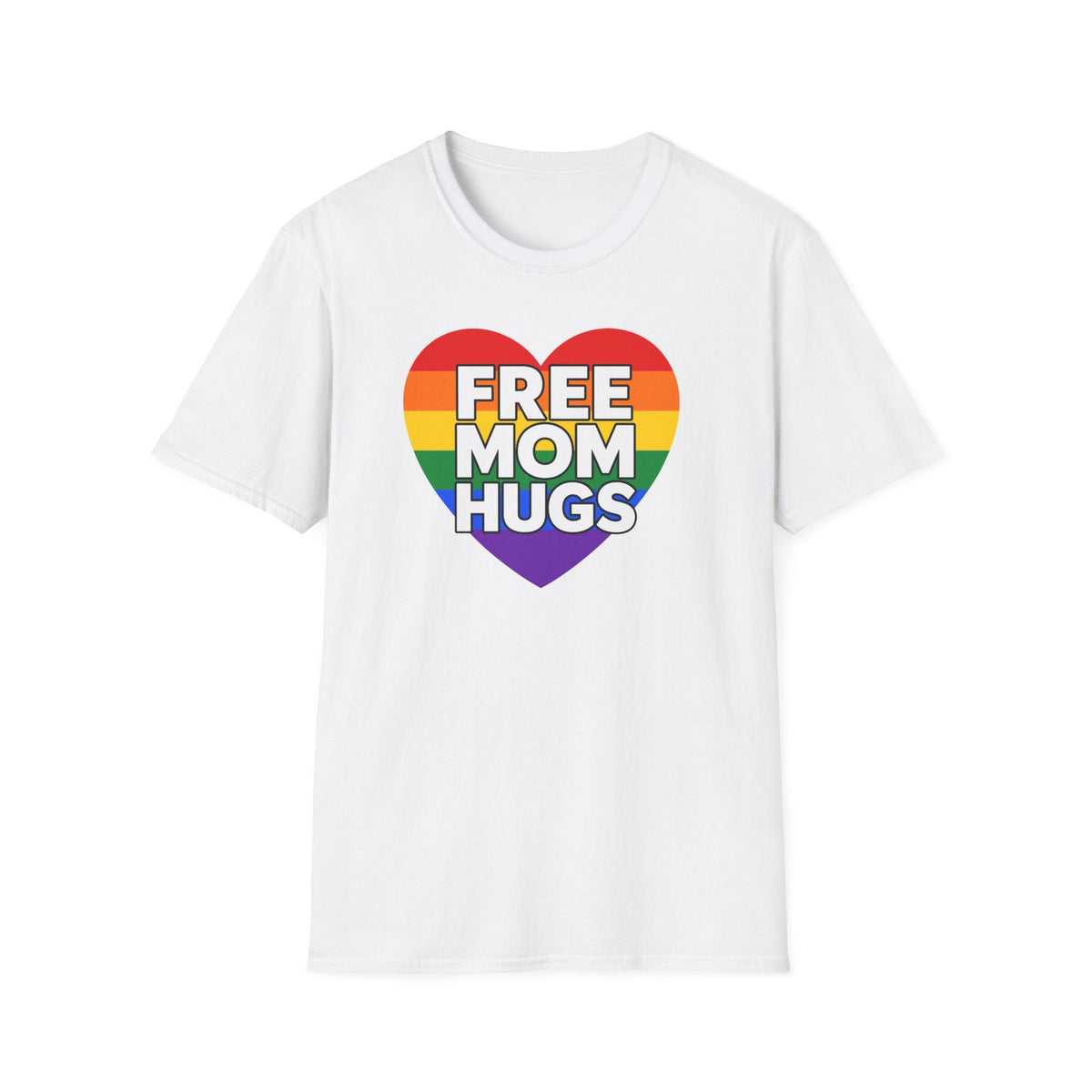 Free Mom Hugs Rainbow Heart T-Shirt – TalkTees