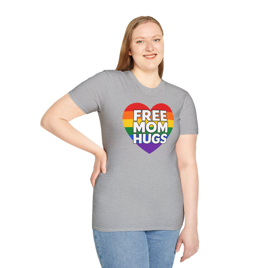 Free Mom Hugs Rainbow Heart T-Shirt – TalkTees
