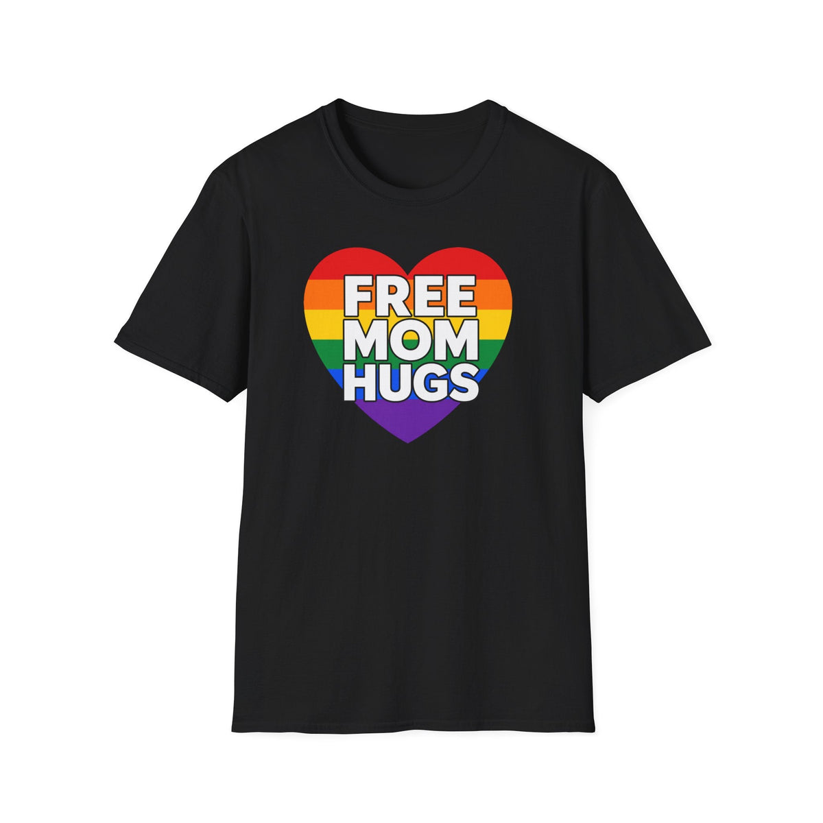 Free Mom Hugs Rainbow Heart T-Shirt – TalkTees