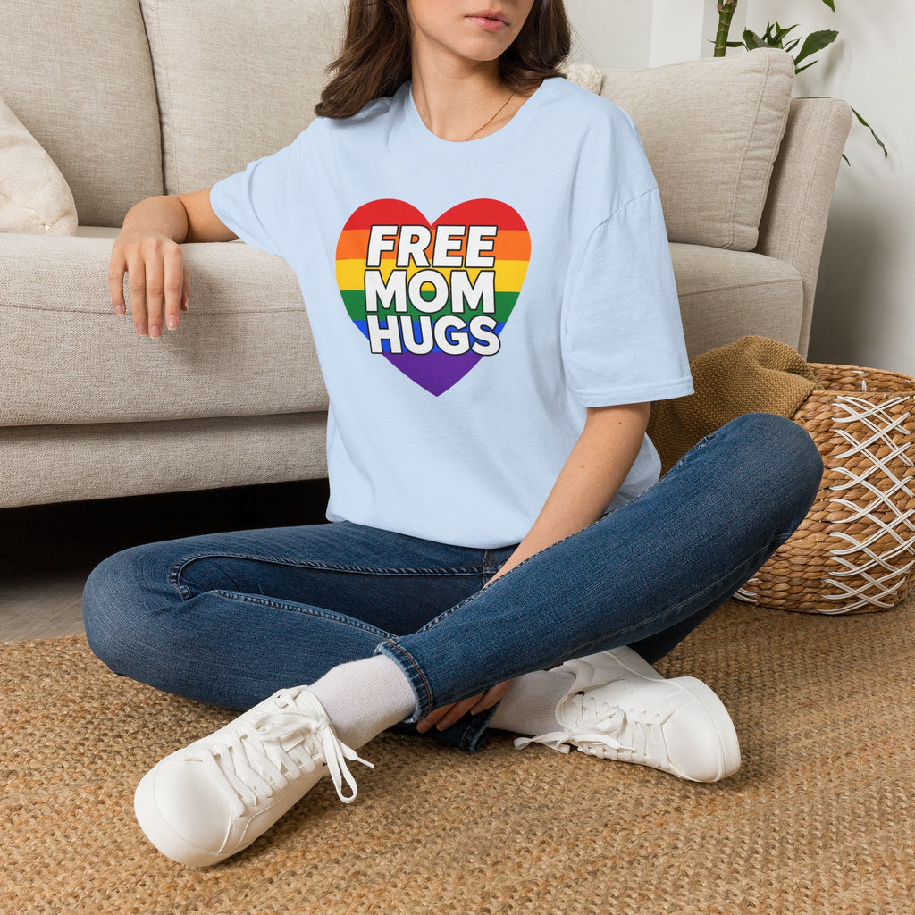 Free Mom Hugs Rainbow Heart T-Shirt – TalkTees