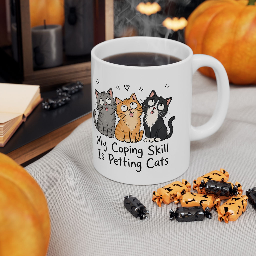 My Coping Skill Is Petting Cats Mug – TalkTees