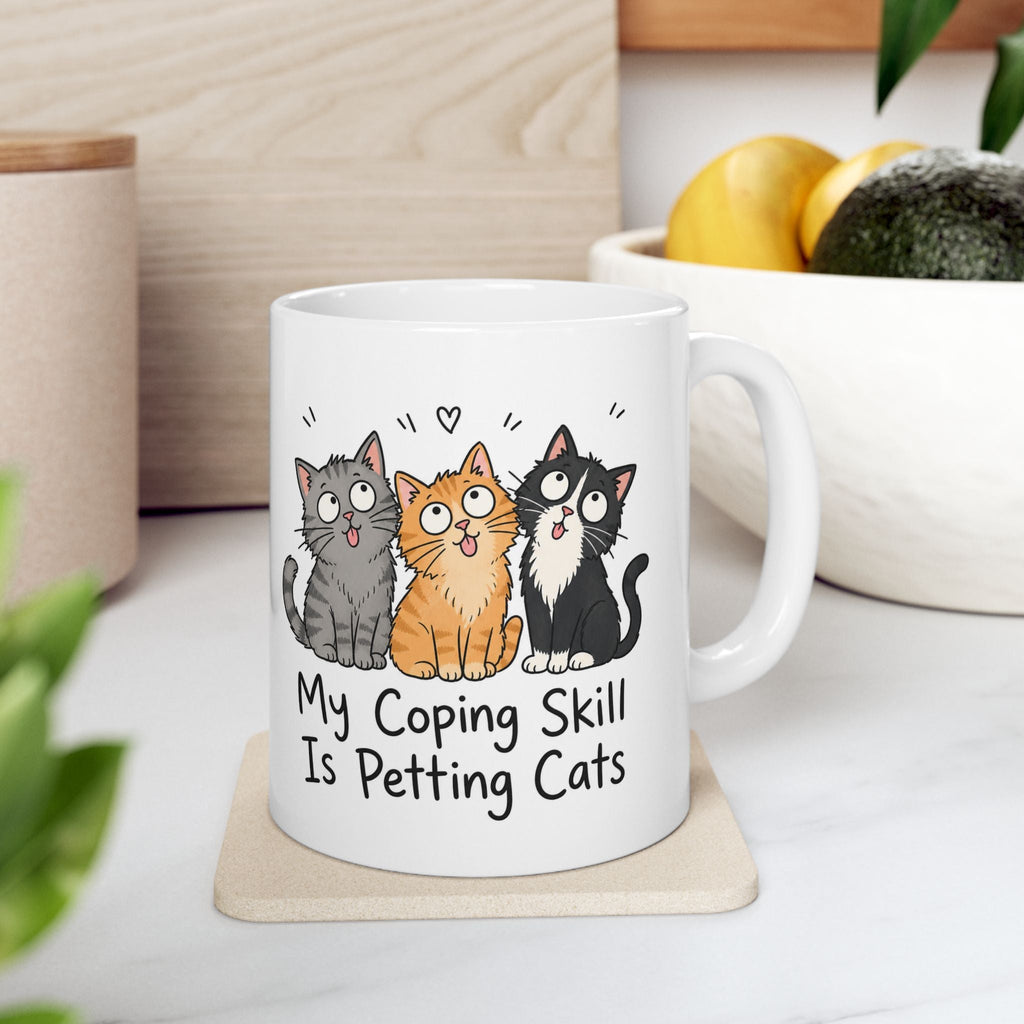 My Coping Skill Is Petting Cats Mug – TalkTees