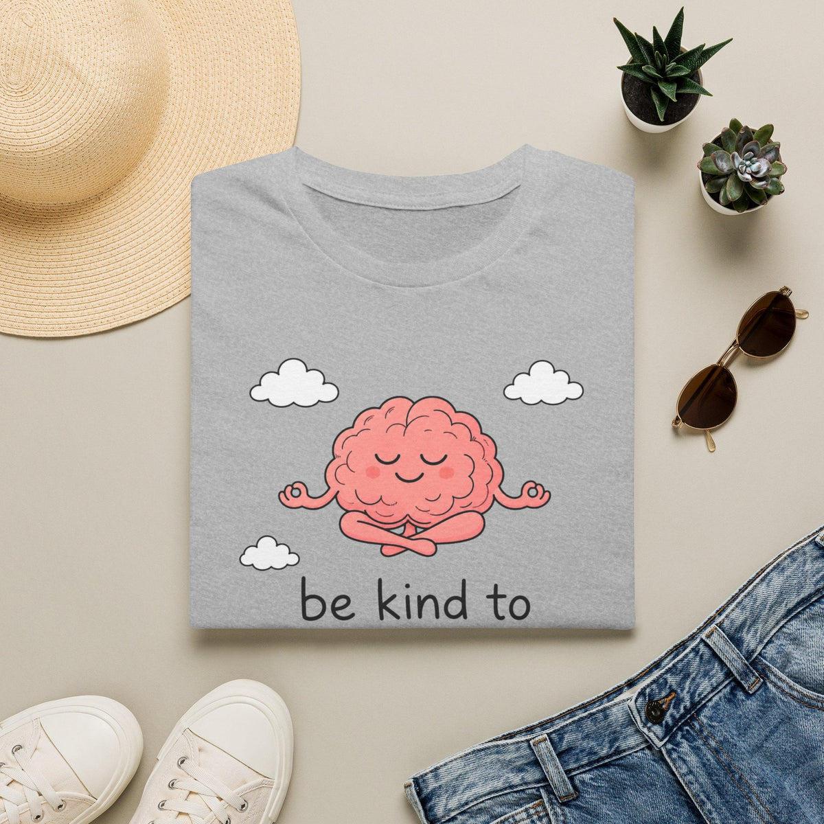 Kind Brain T-Shirt in Sport Grey – TalkTees