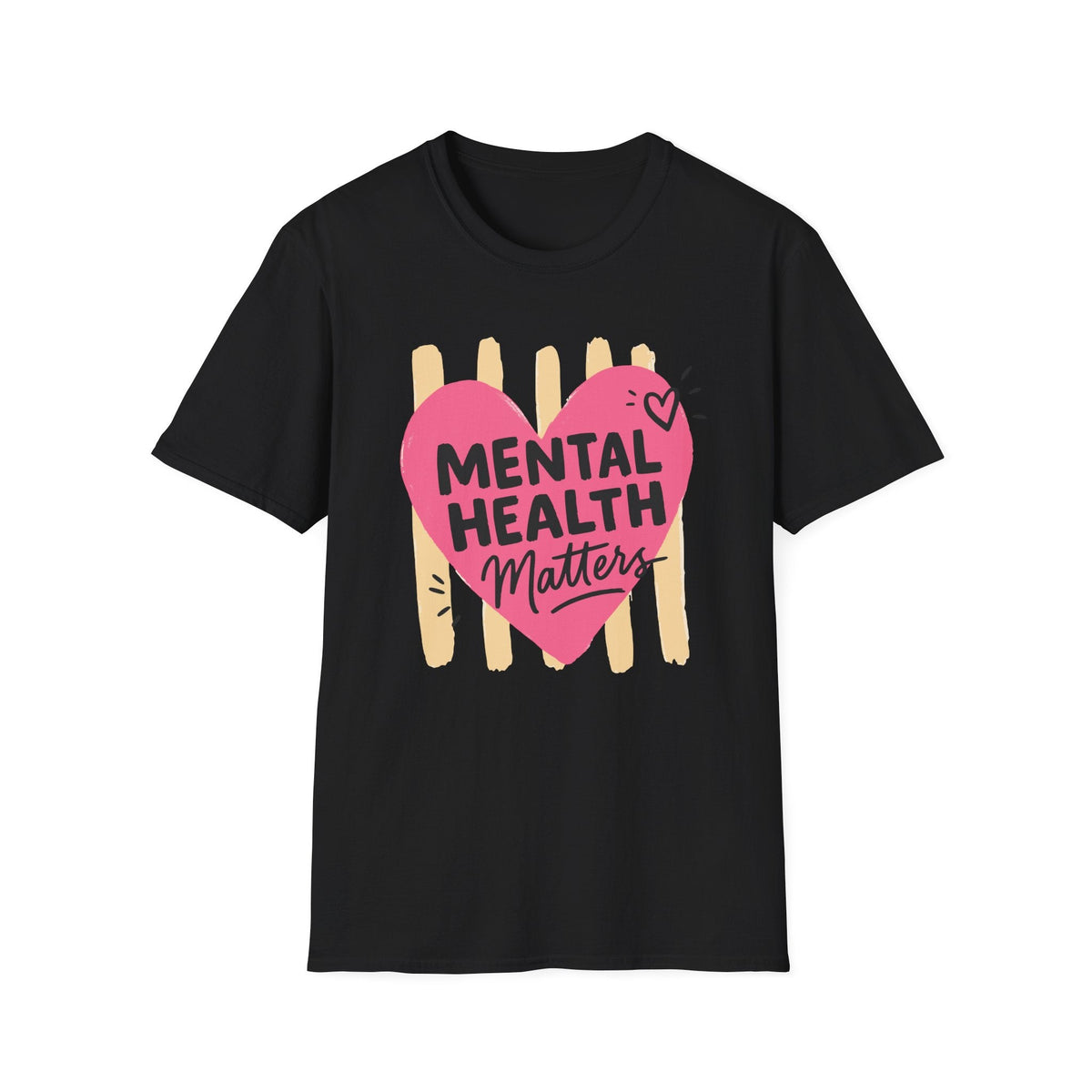 Mental Health Matters Heart T-Shirt in Black – TalkTees