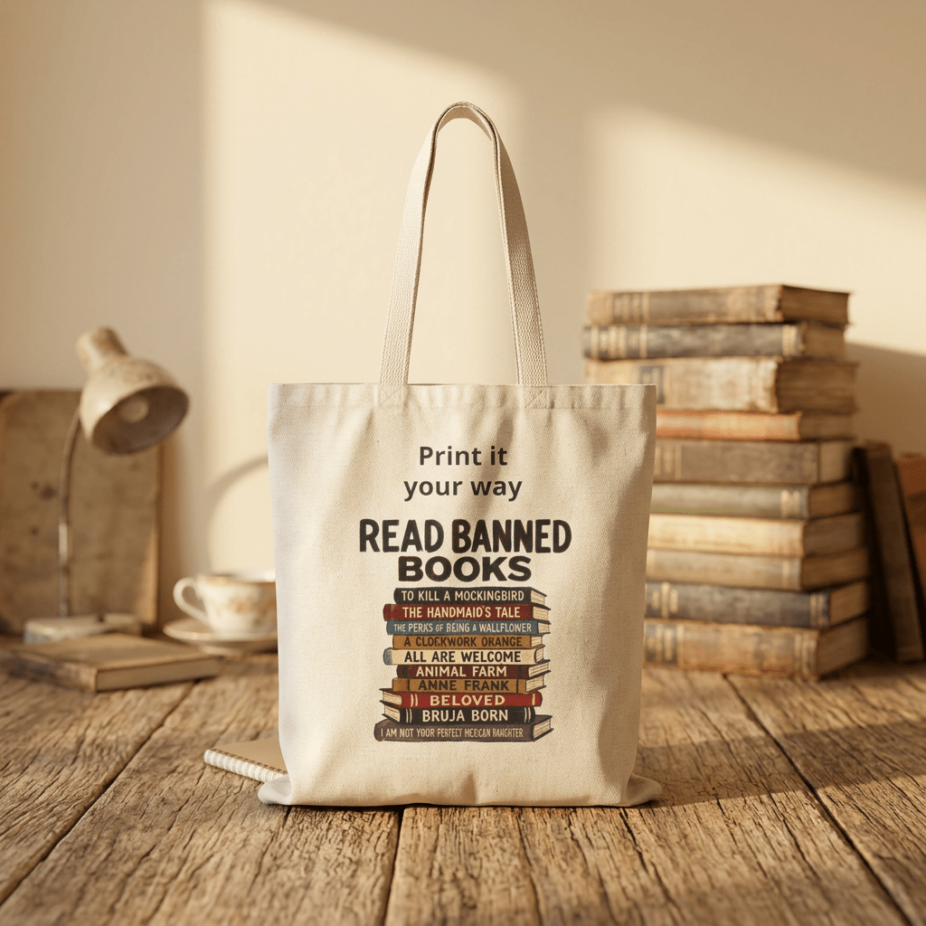 Read Banned Books Personalized Tote Bag in Natural – TalkTees