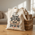 Read Books, Be Kind, Stay Weird Tote in Natural – TalkTees