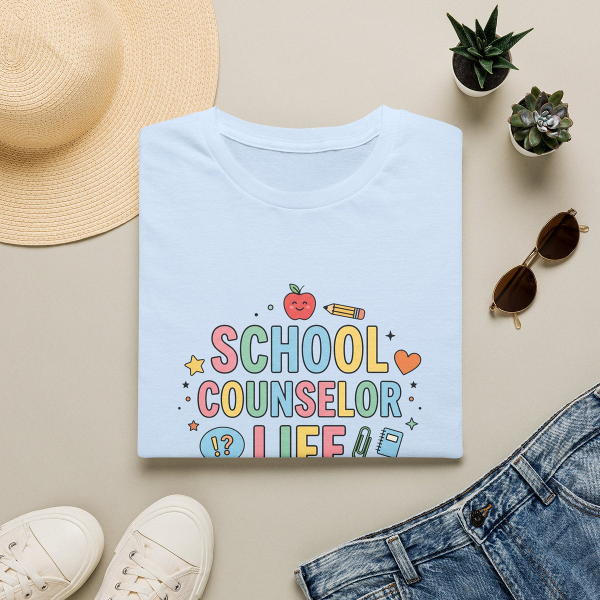 School Counselor Life T-Shirt in Light Blue – TalkTees