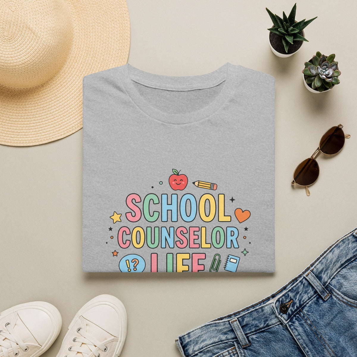 School Counselor Life T-Shirt in Sport Grey – TalkTees