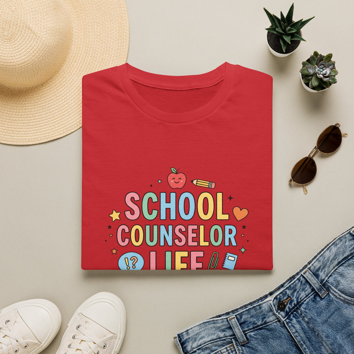 School Counselor Life T-Shirt in Red – TalkTees