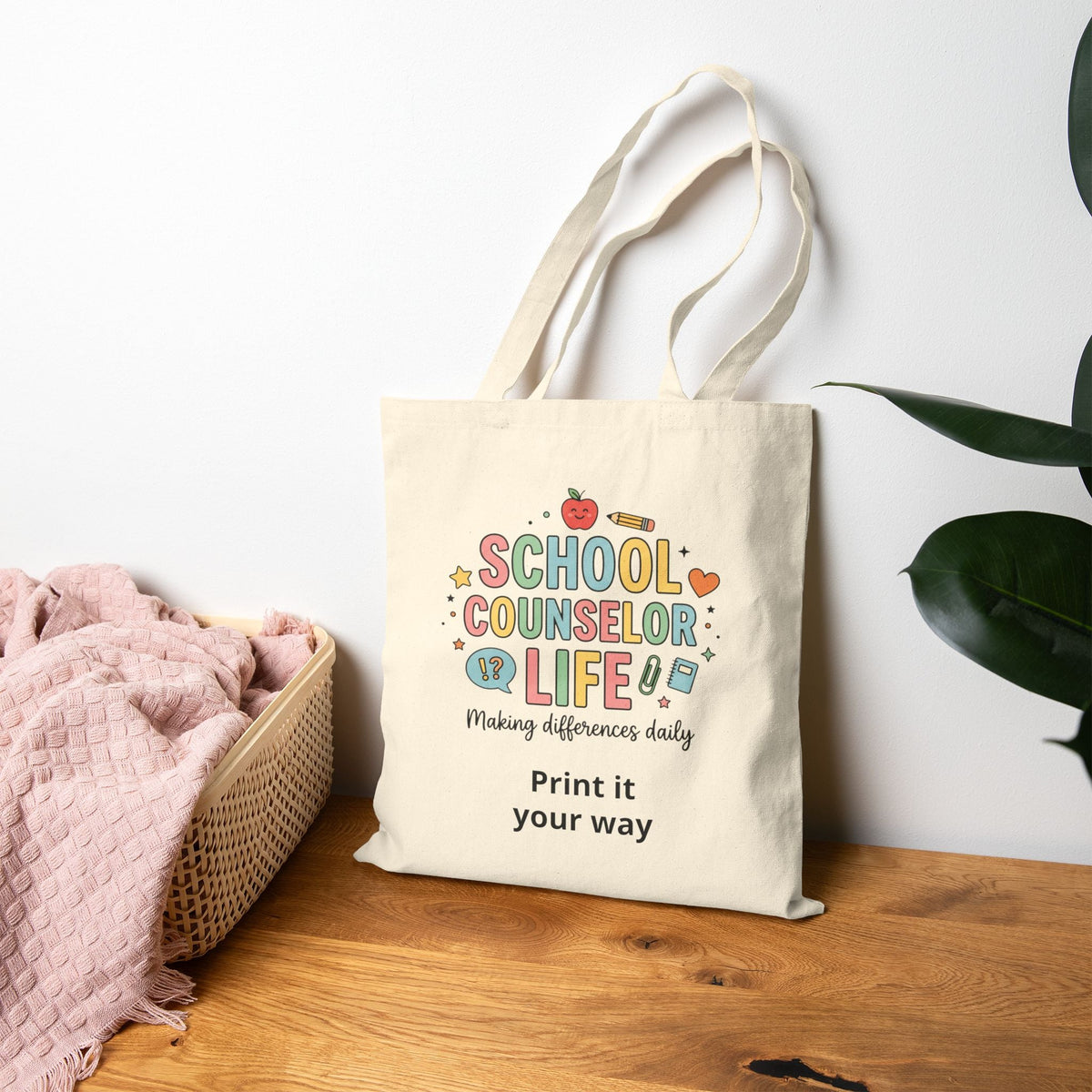 School Counselor Life Personalized Tote – TalkTees