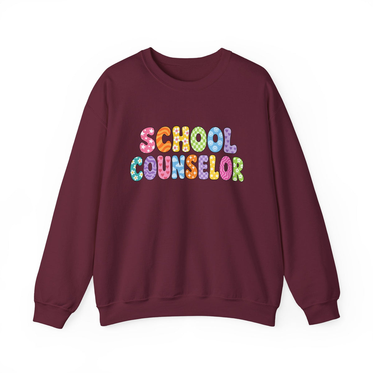 School Counselor Sweatshirt in Maroon – TalkTees