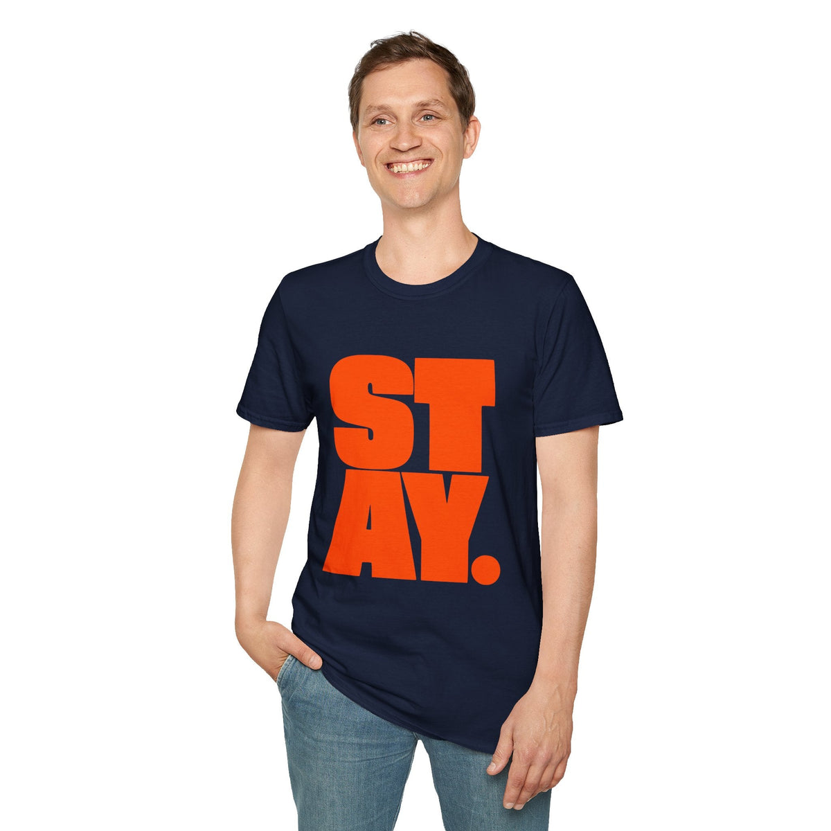 STAY. Orange Graphic Tee – TalkTees