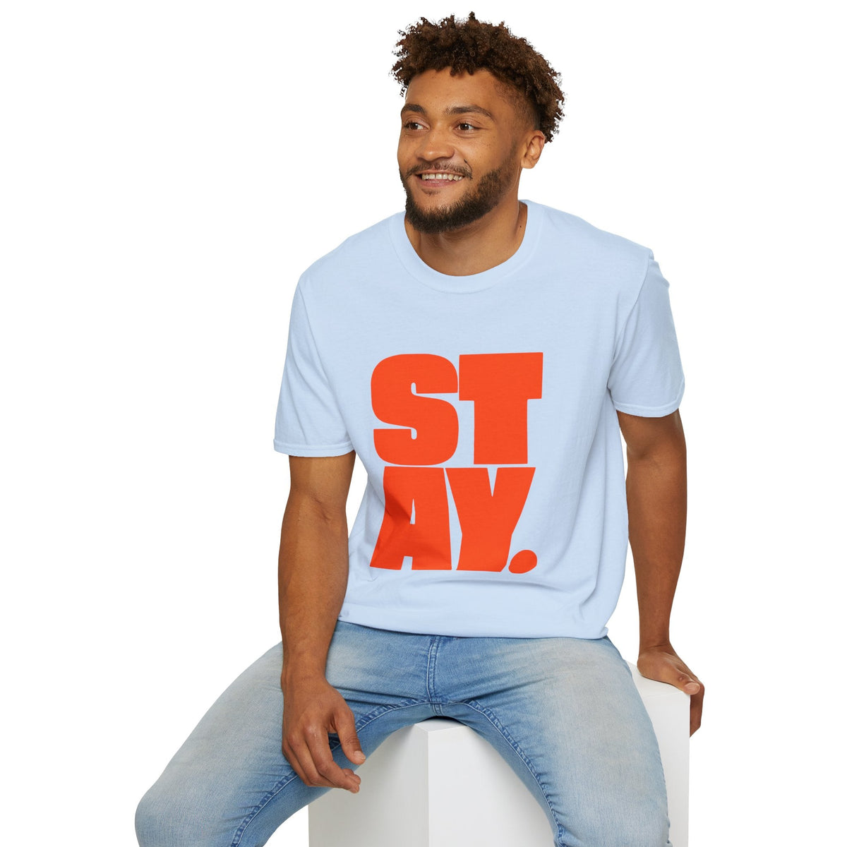 STAY. Orange Graphic Tee – TalkTees