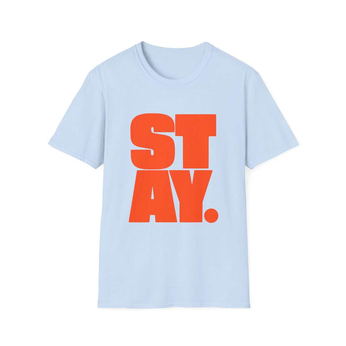 STAY. Orange Graphic Tee in Light Blue – TalkTees
