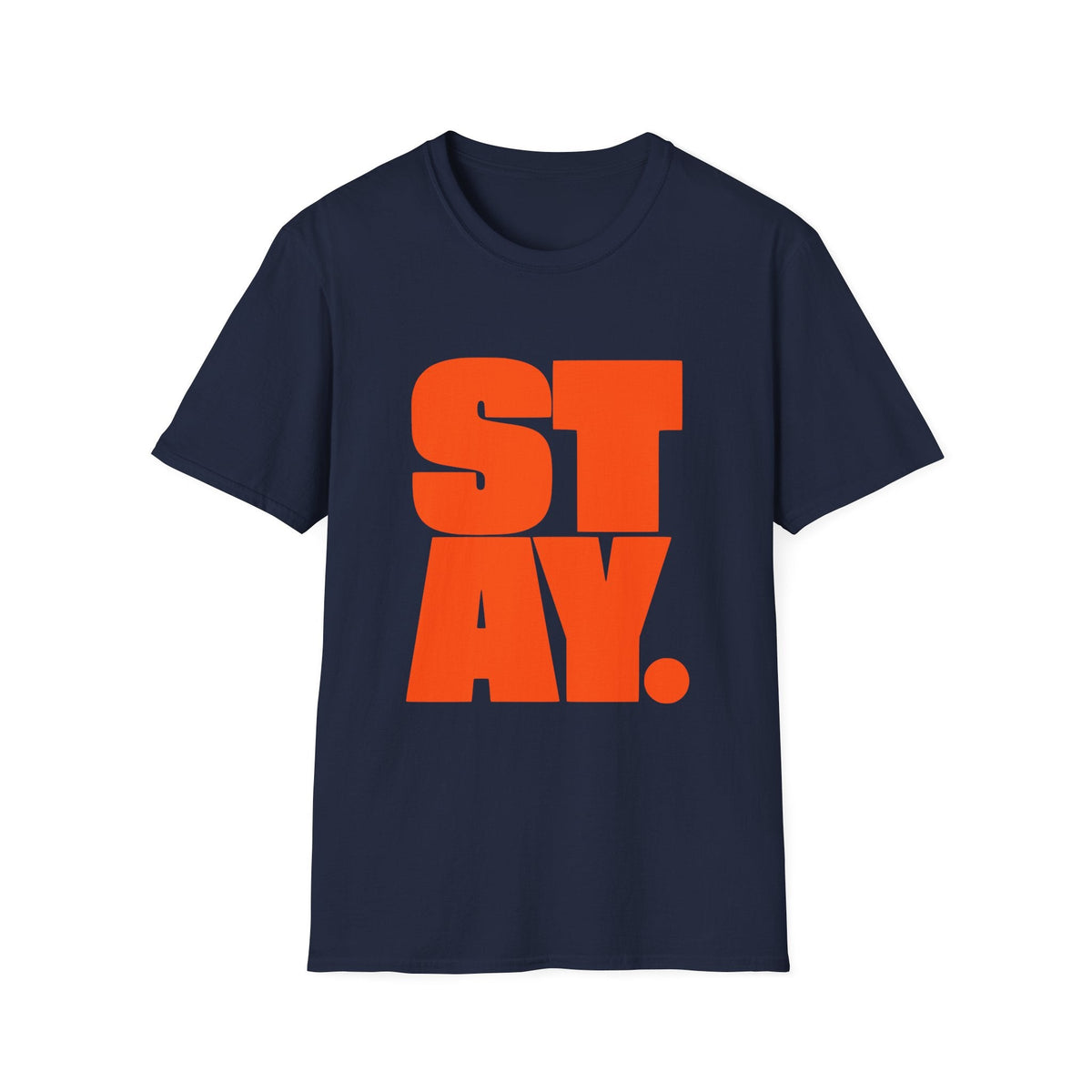 STAY. Orange Graphic Tee in Navy – TalkTees
