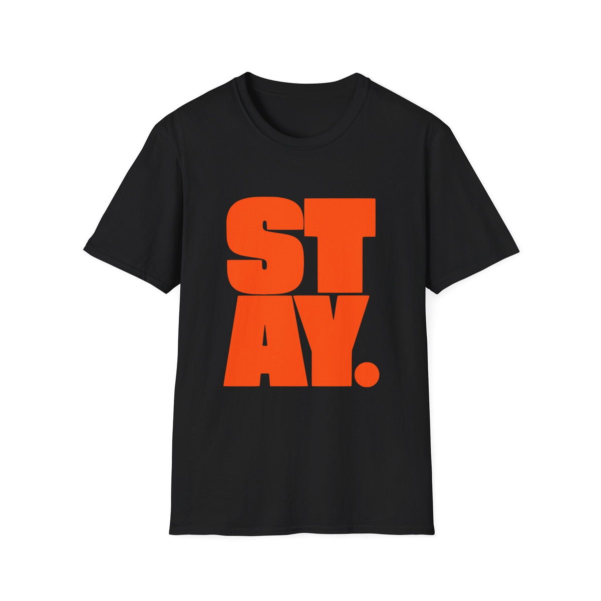 STAY. Orange Graphic Tee in Black – TalkTees