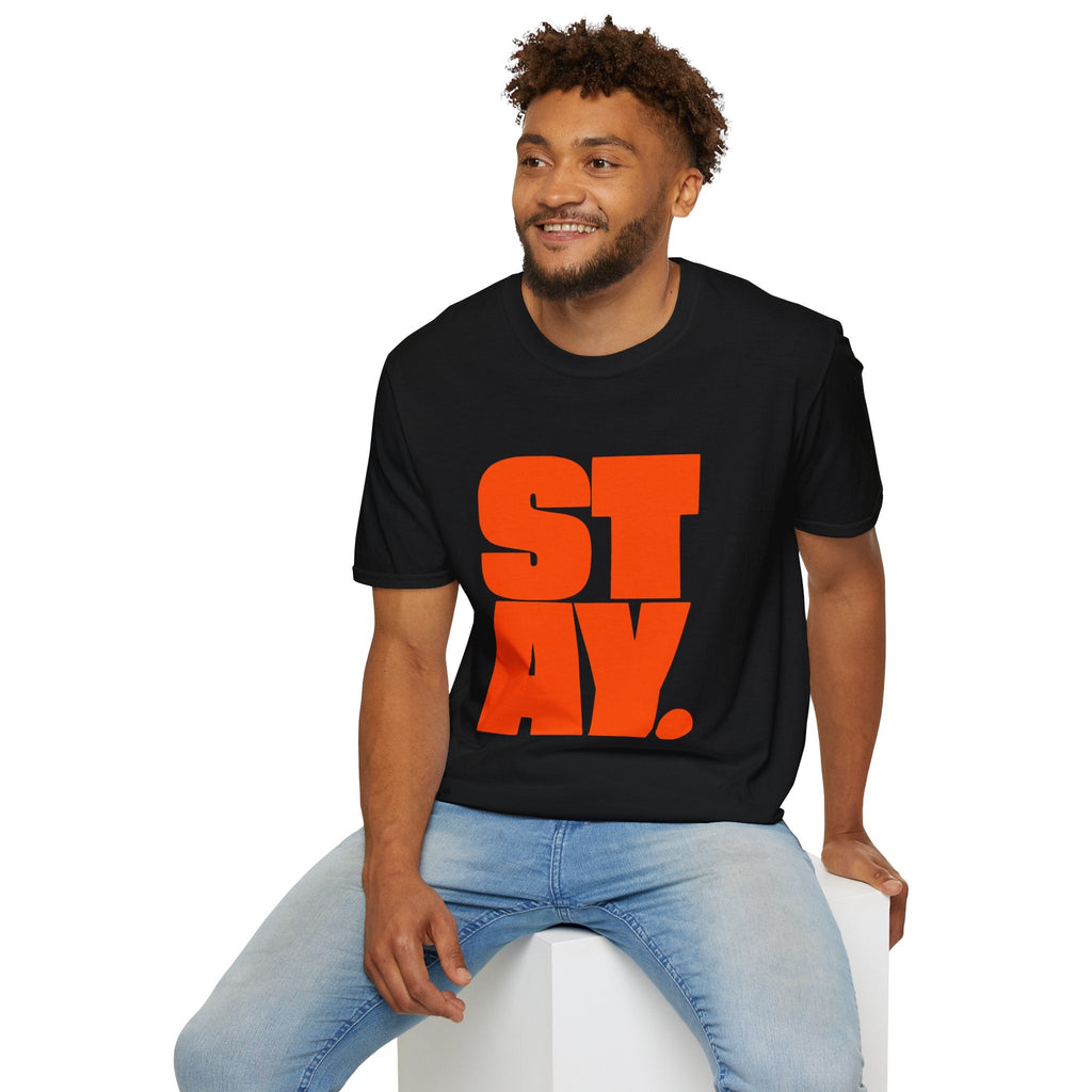 STAY. Orange Graphic Tee – TalkTees