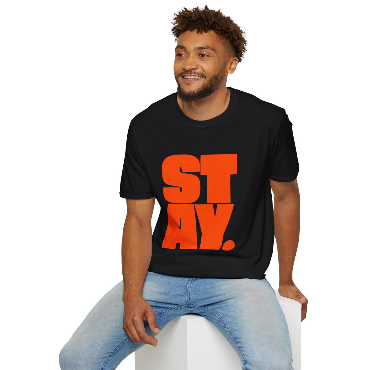 STAY. Orange Graphic Tee – TalkTees
