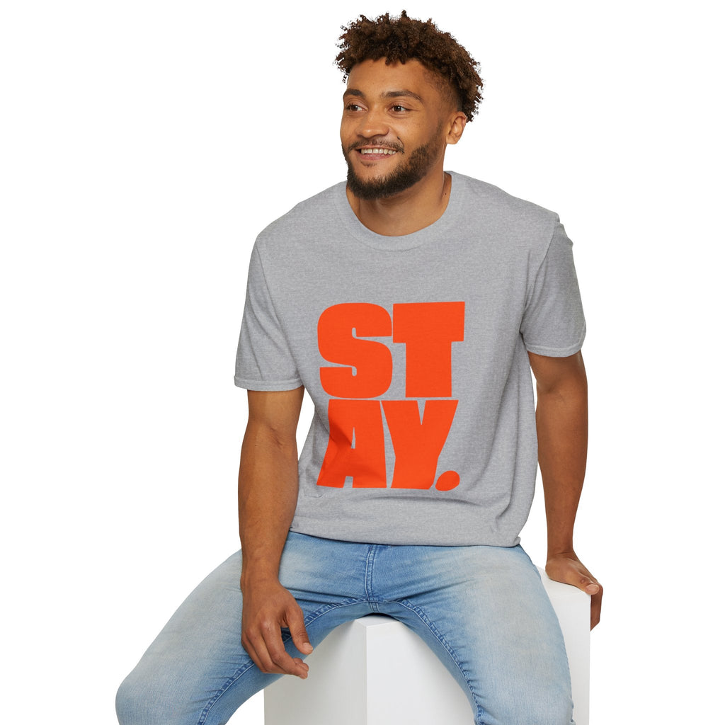STAY. Orange Graphic Tee – TalkTees
