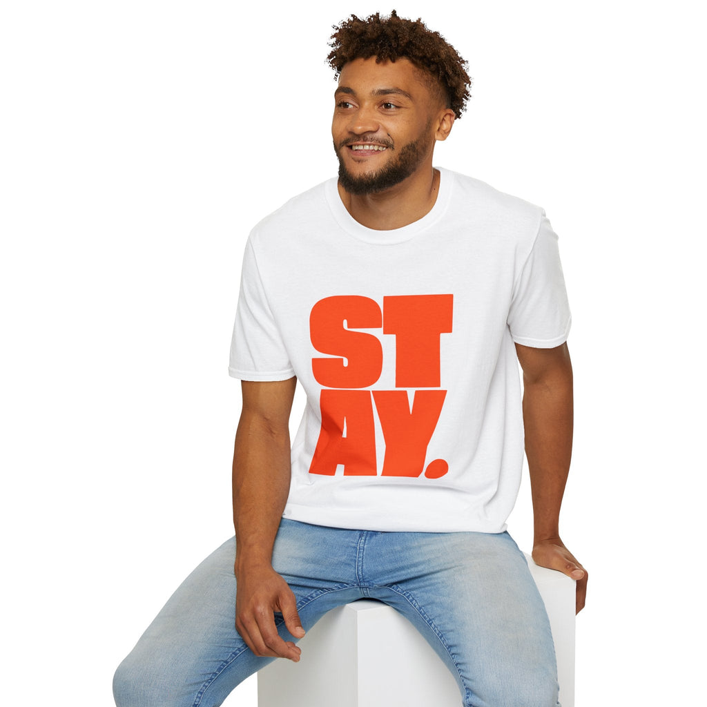 STAY. Orange Graphic Tee – TalkTees
