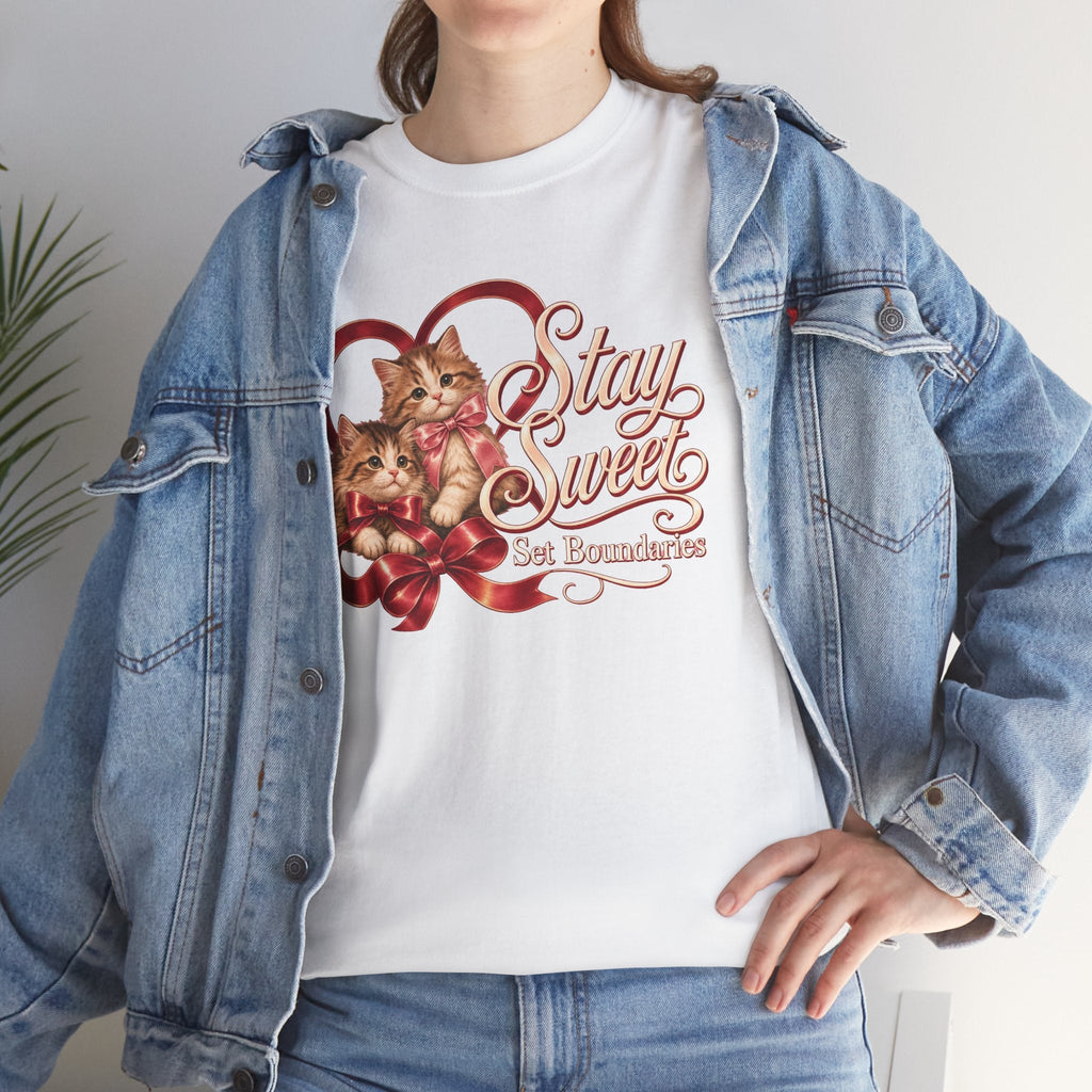 Stay Sweet, Set Boundaries Cat Tee – TalkTees